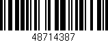 Código de barras (EAN, GTIN, SKU, ISBN): '48714387'