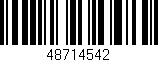 Código de barras (EAN, GTIN, SKU, ISBN): '48714542'