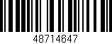 Código de barras (EAN, GTIN, SKU, ISBN): '48714647'