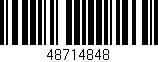 Código de barras (EAN, GTIN, SKU, ISBN): '48714848'