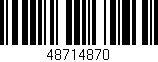 Código de barras (EAN, GTIN, SKU, ISBN): '48714870'