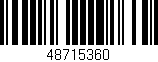 Código de barras (EAN, GTIN, SKU, ISBN): '48715360'