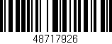Código de barras (EAN, GTIN, SKU, ISBN): '48717926'