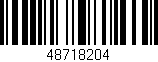 Código de barras (EAN, GTIN, SKU, ISBN): '48718204'