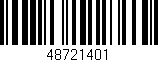 Código de barras (EAN, GTIN, SKU, ISBN): '48721401'