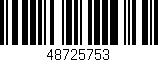 Código de barras (EAN, GTIN, SKU, ISBN): '48725753'