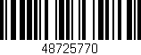 Código de barras (EAN, GTIN, SKU, ISBN): '48725770'