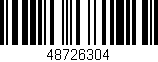 Código de barras (EAN, GTIN, SKU, ISBN): '48726304'