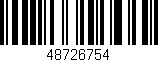 Código de barras (EAN, GTIN, SKU, ISBN): '48726754'