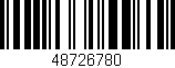 Código de barras (EAN, GTIN, SKU, ISBN): '48726780'