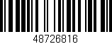 Código de barras (EAN, GTIN, SKU, ISBN): '48726816'