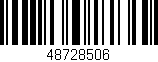 Código de barras (EAN, GTIN, SKU, ISBN): '48728506'