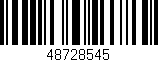 Código de barras (EAN, GTIN, SKU, ISBN): '48728545'