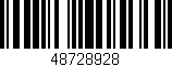 Código de barras (EAN, GTIN, SKU, ISBN): '48728928'