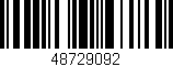 Código de barras (EAN, GTIN, SKU, ISBN): '48729092'