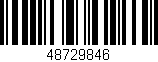 Código de barras (EAN, GTIN, SKU, ISBN): '48729846'