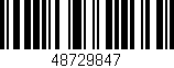 Código de barras (EAN, GTIN, SKU, ISBN): '48729847'