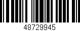 Código de barras (EAN, GTIN, SKU, ISBN): '48729945'