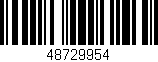 Código de barras (EAN, GTIN, SKU, ISBN): '48729954'