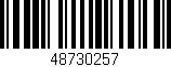 Código de barras (EAN, GTIN, SKU, ISBN): '48730257'