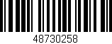 Código de barras (EAN, GTIN, SKU, ISBN): '48730258'
