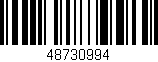 Código de barras (EAN, GTIN, SKU, ISBN): '48730994'