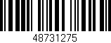 Código de barras (EAN, GTIN, SKU, ISBN): '48731275'