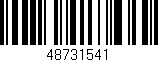 Código de barras (EAN, GTIN, SKU, ISBN): '48731541'