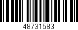 Código de barras (EAN, GTIN, SKU, ISBN): '48731583'