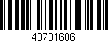 Código de barras (EAN, GTIN, SKU, ISBN): '48731606'