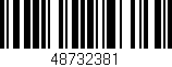 Código de barras (EAN, GTIN, SKU, ISBN): '48732381'