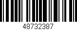Código de barras (EAN, GTIN, SKU, ISBN): '48732387'