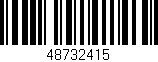 Código de barras (EAN, GTIN, SKU, ISBN): '48732415'