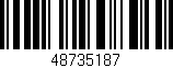 Código de barras (EAN, GTIN, SKU, ISBN): '48735187'