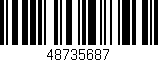 Código de barras (EAN, GTIN, SKU, ISBN): '48735687'