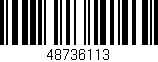 Código de barras (EAN, GTIN, SKU, ISBN): '48736113'