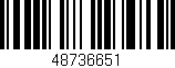 Código de barras (EAN, GTIN, SKU, ISBN): '48736651'