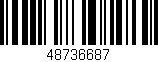 Código de barras (EAN, GTIN, SKU, ISBN): '48736687'