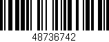 Código de barras (EAN, GTIN, SKU, ISBN): '48736742'