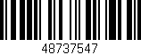 Código de barras (EAN, GTIN, SKU, ISBN): '48737547'