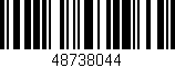 Código de barras (EAN, GTIN, SKU, ISBN): '48738044'
