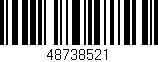 Código de barras (EAN, GTIN, SKU, ISBN): '48738521'