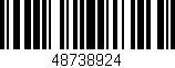 Código de barras (EAN, GTIN, SKU, ISBN): '48738924'