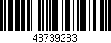 Código de barras (EAN, GTIN, SKU, ISBN): '48739283'