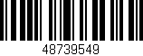 Código de barras (EAN, GTIN, SKU, ISBN): '48739549'