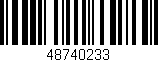 Código de barras (EAN, GTIN, SKU, ISBN): '48740233'