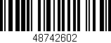 Código de barras (EAN, GTIN, SKU, ISBN): '48742602'