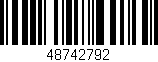 Código de barras (EAN, GTIN, SKU, ISBN): '48742792'