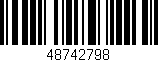 Código de barras (EAN, GTIN, SKU, ISBN): '48742798'