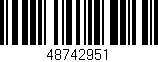 Código de barras (EAN, GTIN, SKU, ISBN): '48742951'